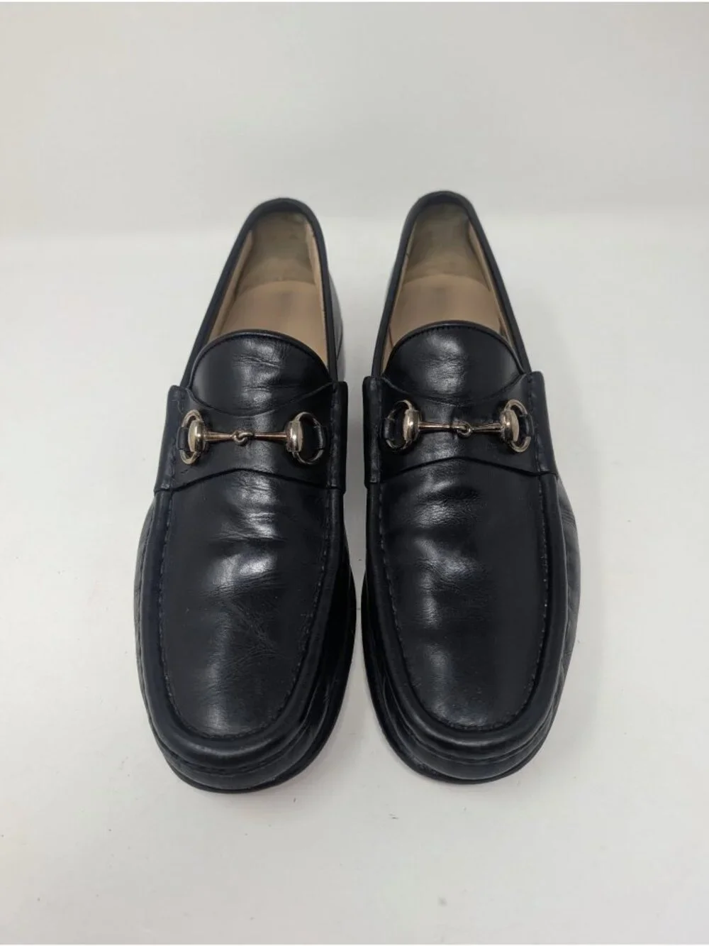 Vintage Y2K Gucci Horsebit Loafers 10 Black Leather